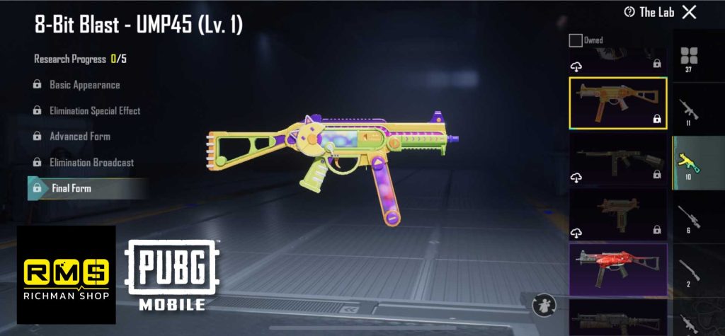 8-Bit Blast UMP45 มาในแนวสดใส ด้วยสีที่ดึงดูด และตัวปืนที่มีขนาดเล็ก และเป็นที่นิยมใช้มากในเกม